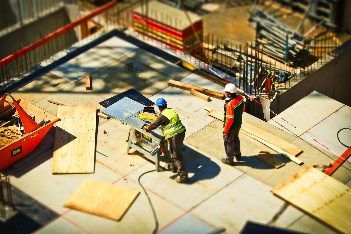 Renovation works at a residential building, a common source of neighbour noise complaints